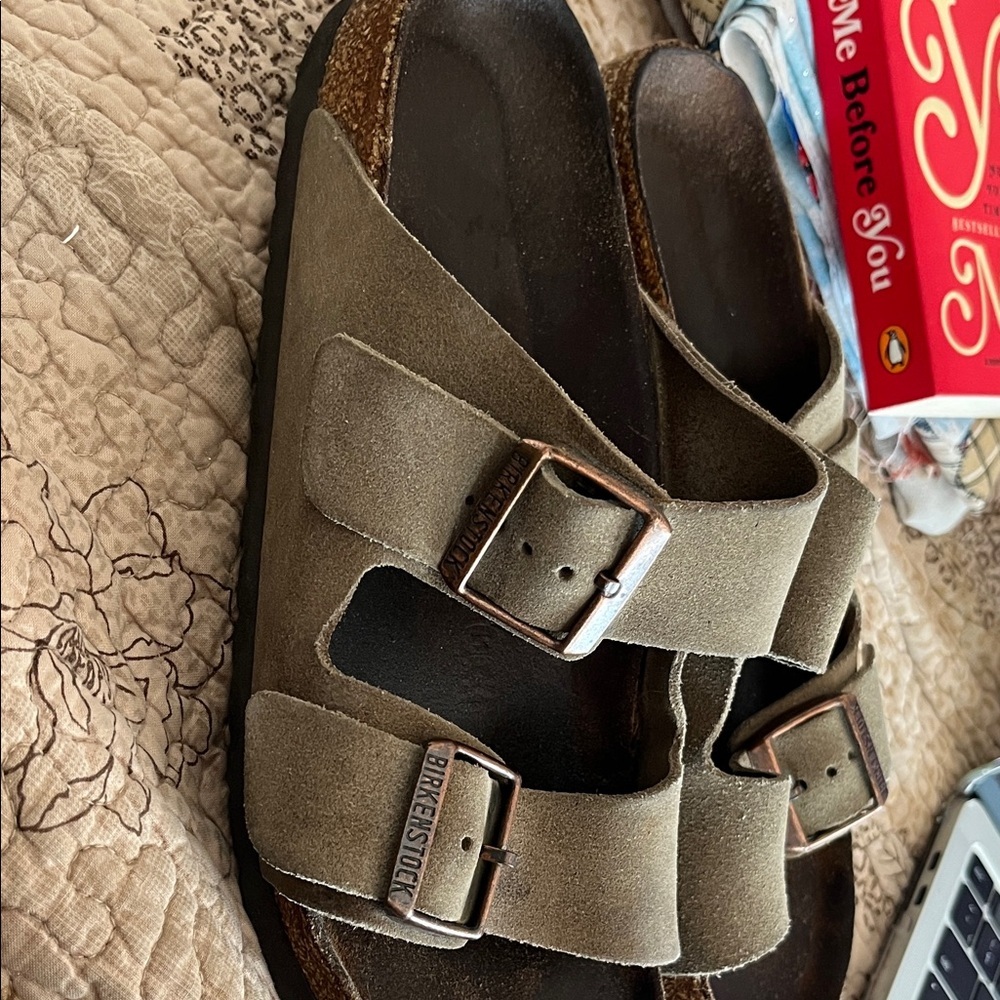 Birkenstock Arizona Suede Sandals Size 38 - Picture 2 of 6